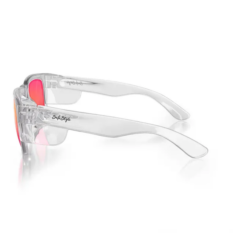 Safestyle Fusions Clear Frame Mirror Red Polarised Lens