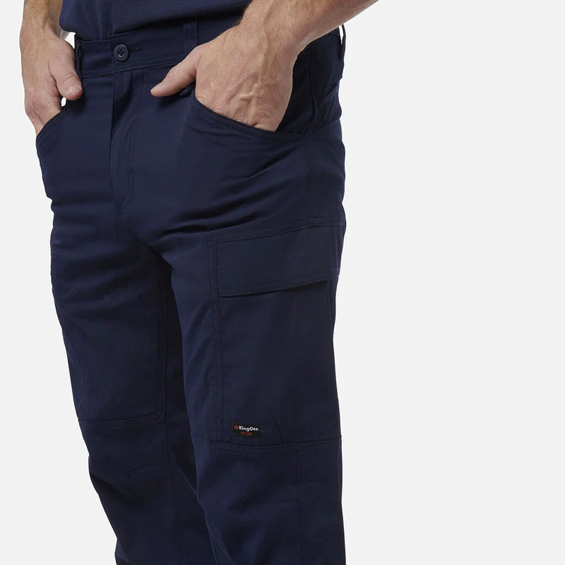 King Gee Men's Drycool Lightweight Stretch Cargo Pants K13007 -Navy