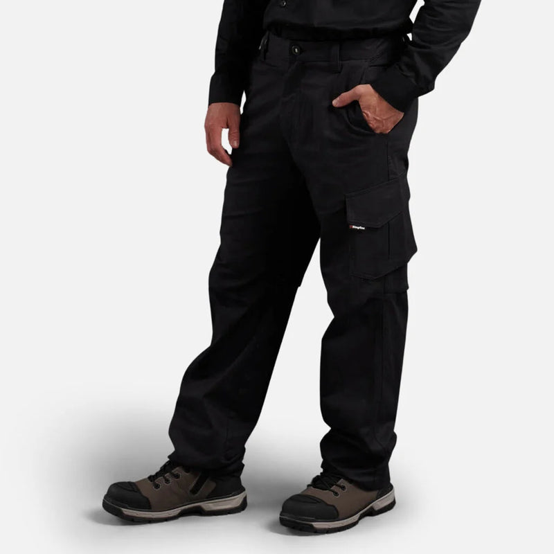 King Gee Men's Workcool 2 L/Weight Ripstop Cotton Cargo Pants K13820 -Black