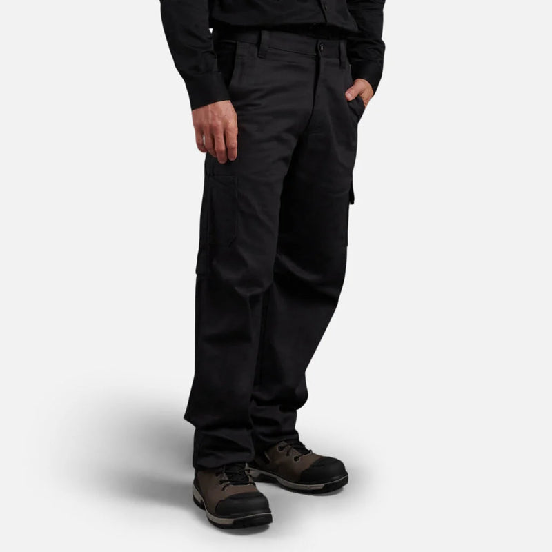 King Gee Men's Workcool 2 L/Weight Ripstop Cotton Cargo Pants K13820 -Black