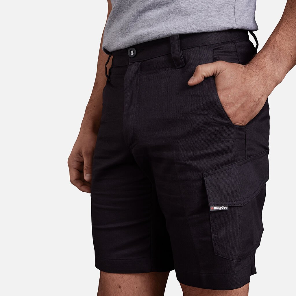 King Gee Men's WorkCool 2 Shorts- K17820- Black
