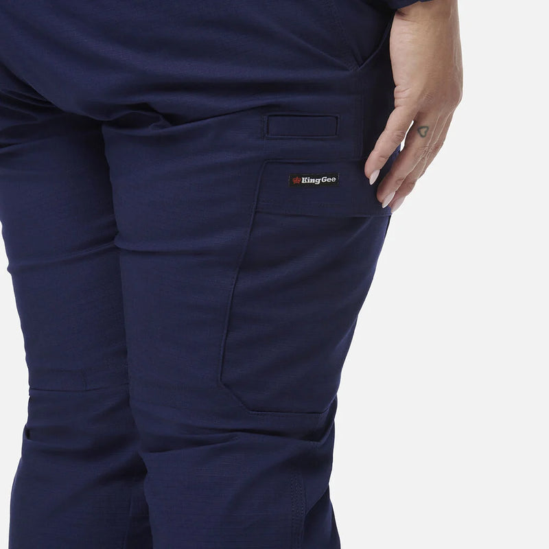 King Gee Ladies Work Cool Pro Pants - Straight Fit - K43012- Navy