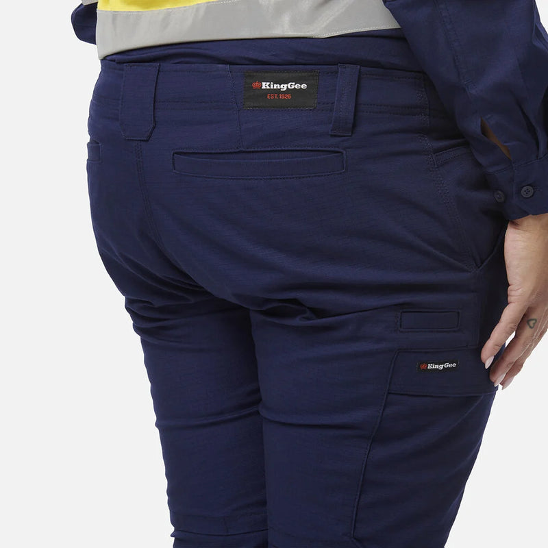 King Gee Ladies Work Cool Pro Pants - Straight Fit - K43012- Navy