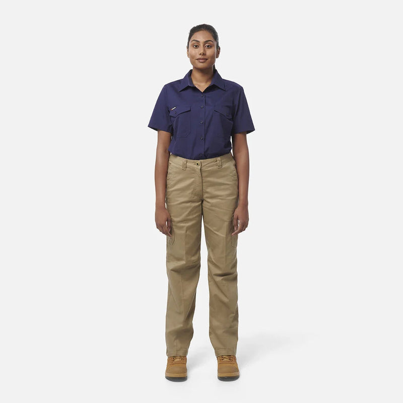 King Gee Ladies King Gee Workcool 2 L/Weight Ripstop Cotton Cargo Pants K43820 - Khaki