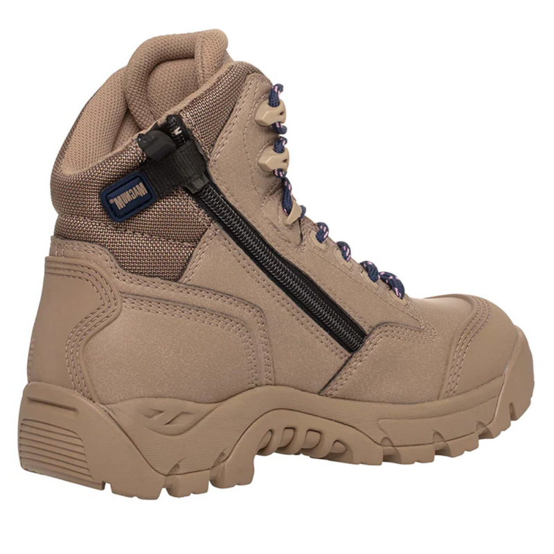 Magnum Women's Precision Max CT SZ WPI Zip Side Safety Boot- Stone