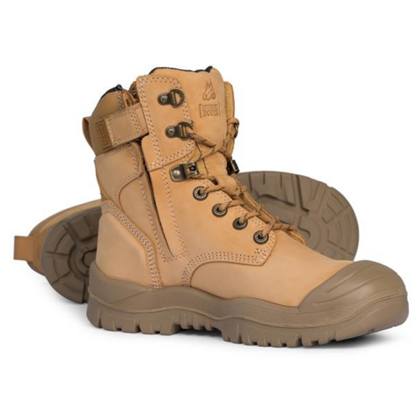 Mongrel Boots 561050 High Leg Zipsider with Scuff Cap - Wheat