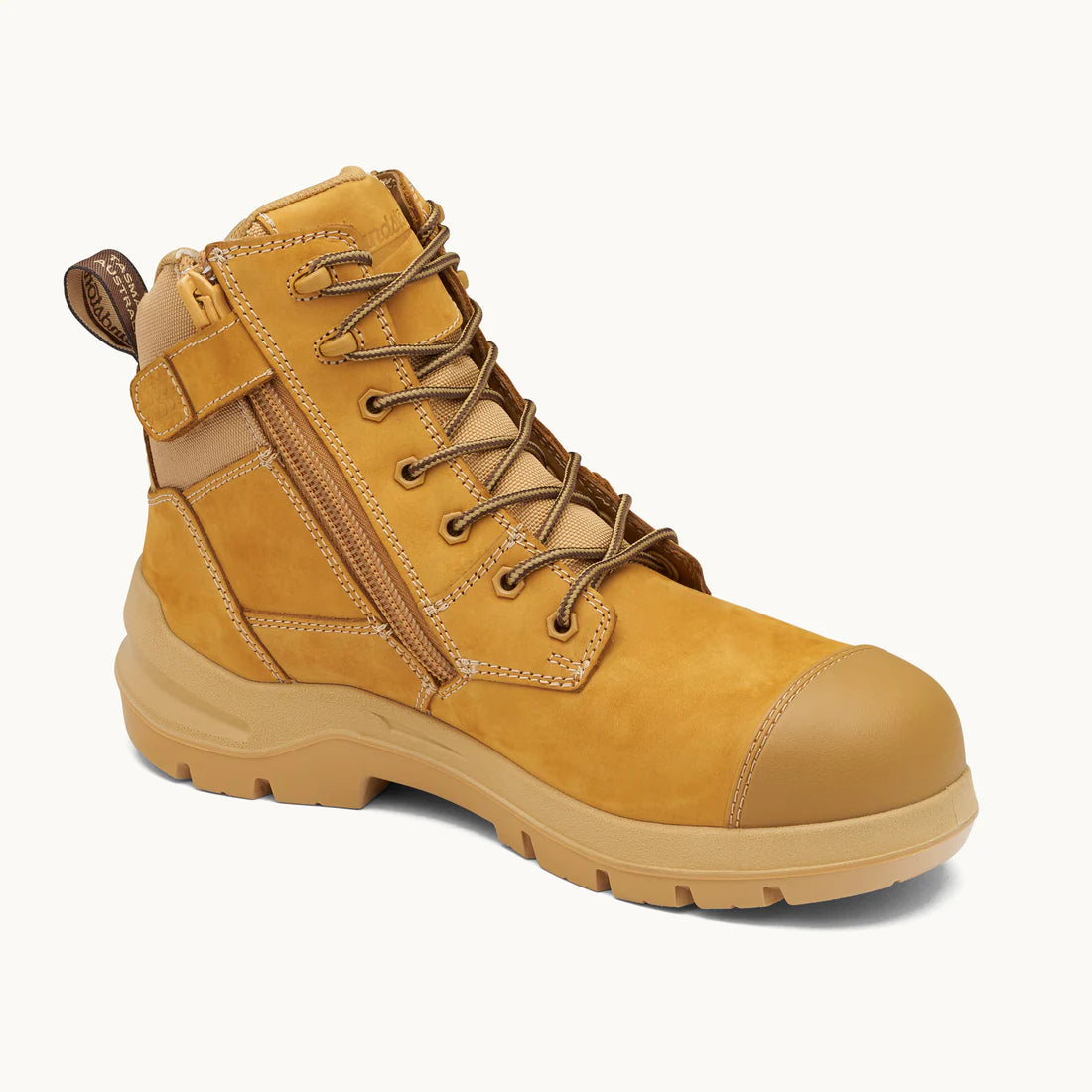 Blundstone #7560 DuraFit Zip Side Wheat Safety Boot