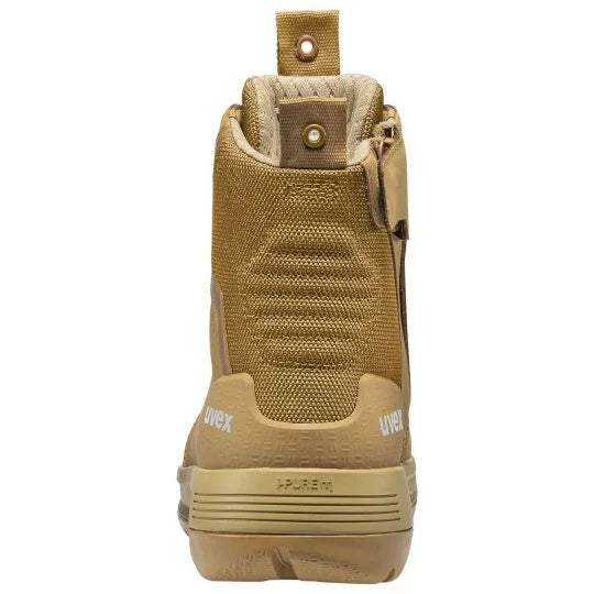 UVEX Zip Sided Safety Boot - Wheat