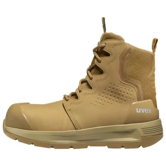 UVEX Zip Sided Safety Boot - Wheat