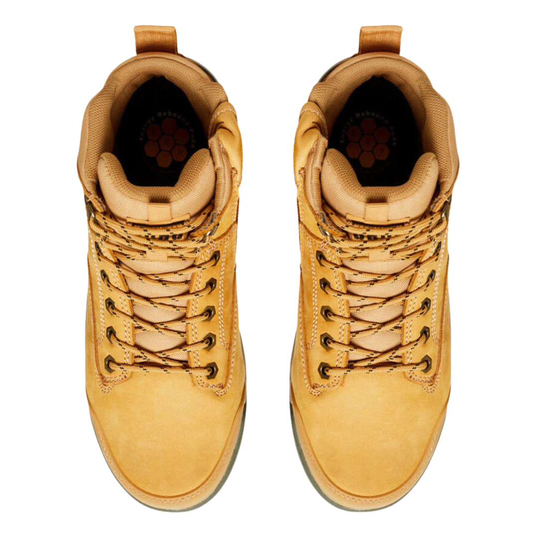 Y60200 Hard Yakka Mens 3056 Lace Zip Safety Boot - Wheat