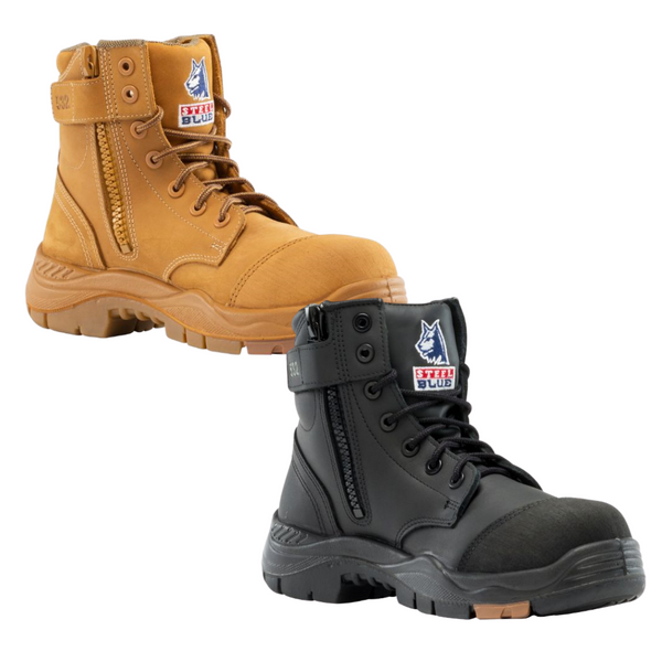 Steel blue composite toe shop