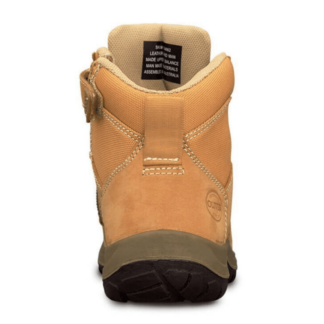 Oliver Men's Zip Sided Ankle Safety Boots -Wheat 34662