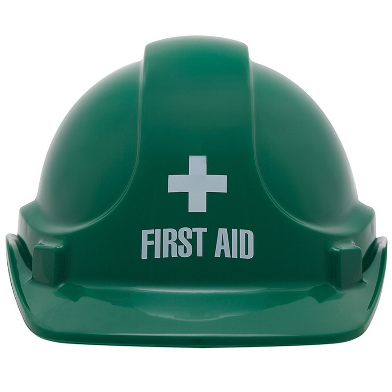 First Aid Hardhat - Green