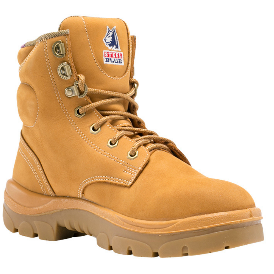 Steel Blue Ladies Argyle Lace Up Safety Boots - S512702