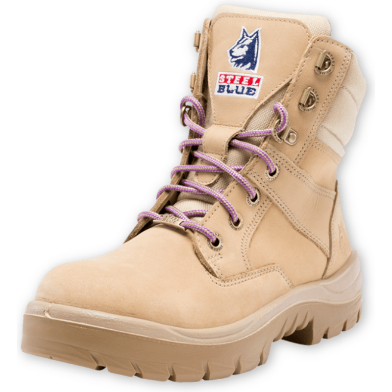 Steel Blue Ladies Southern Cross Zip Sided Boots: Nitrile Outsole- Sand S522761