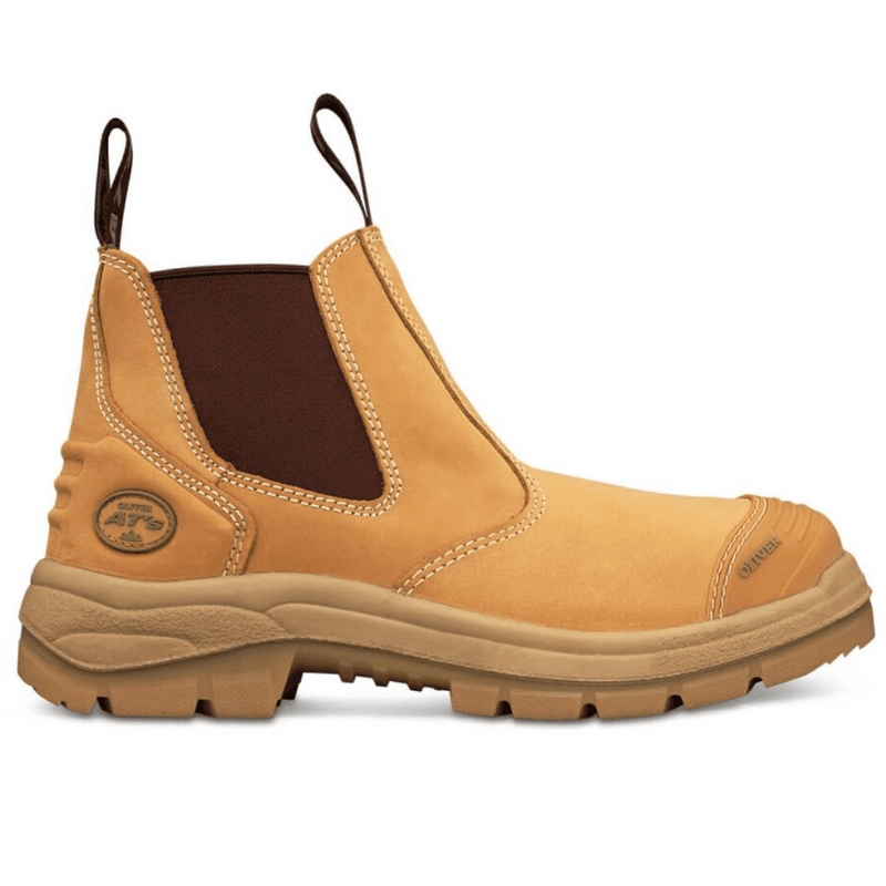 O55322  Oliver Men's Elastic Sided Safety Boot - Wheat
