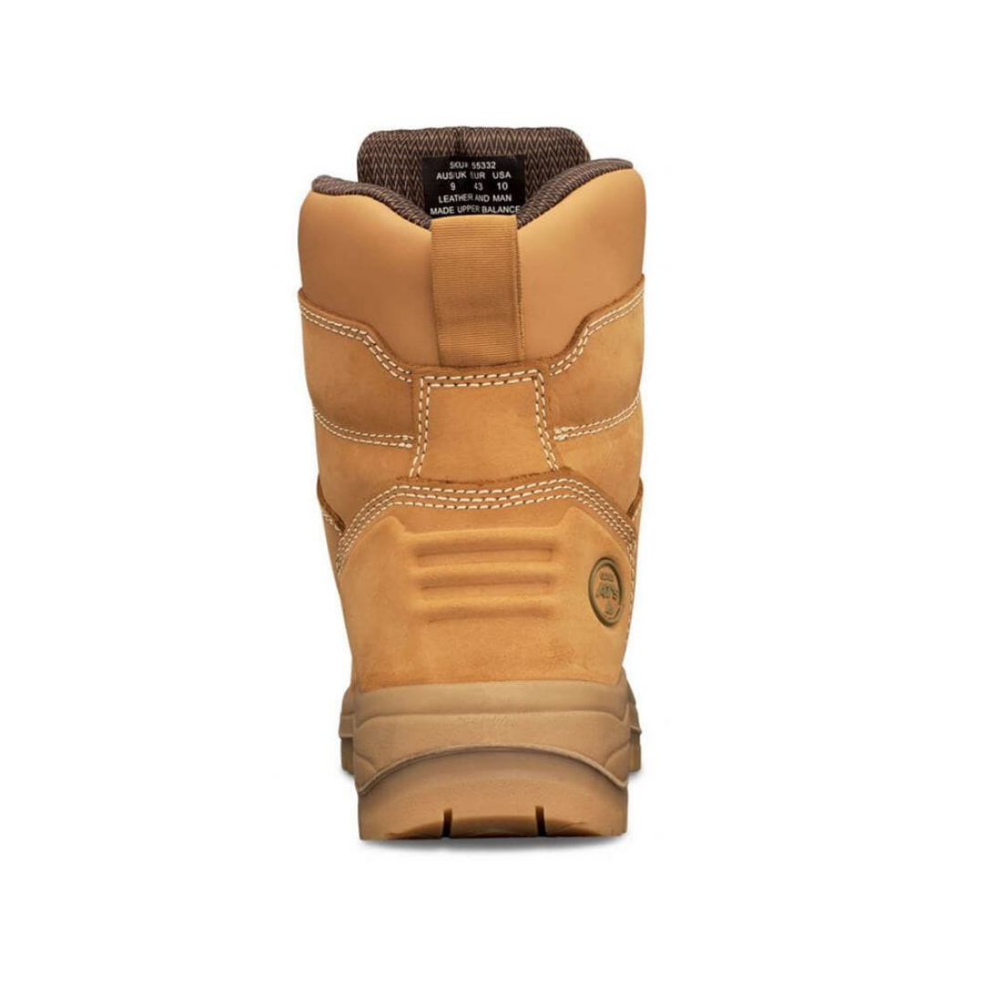 O55332  Oliver Men's Lace Up Safety Boots - Wheat