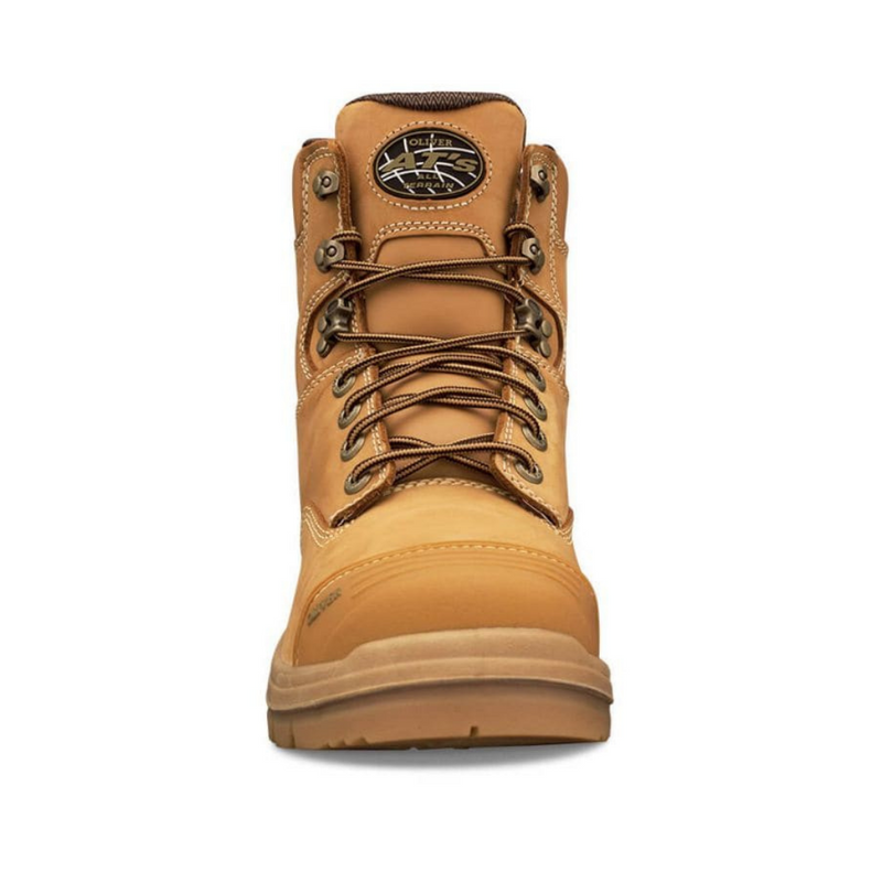 O55332  Oliver Men's Lace Up Safety Boots - Wheat