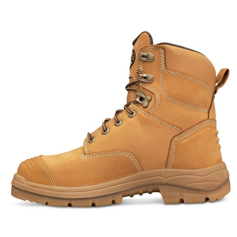 O55332  Oliver Men's Lace Up Safety Boots - Wheat
