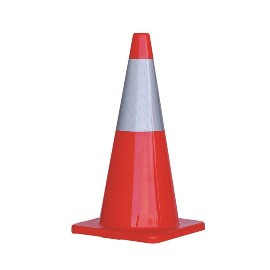 Orange Pvc Traffic Cone / Reflective Tape 700Mm