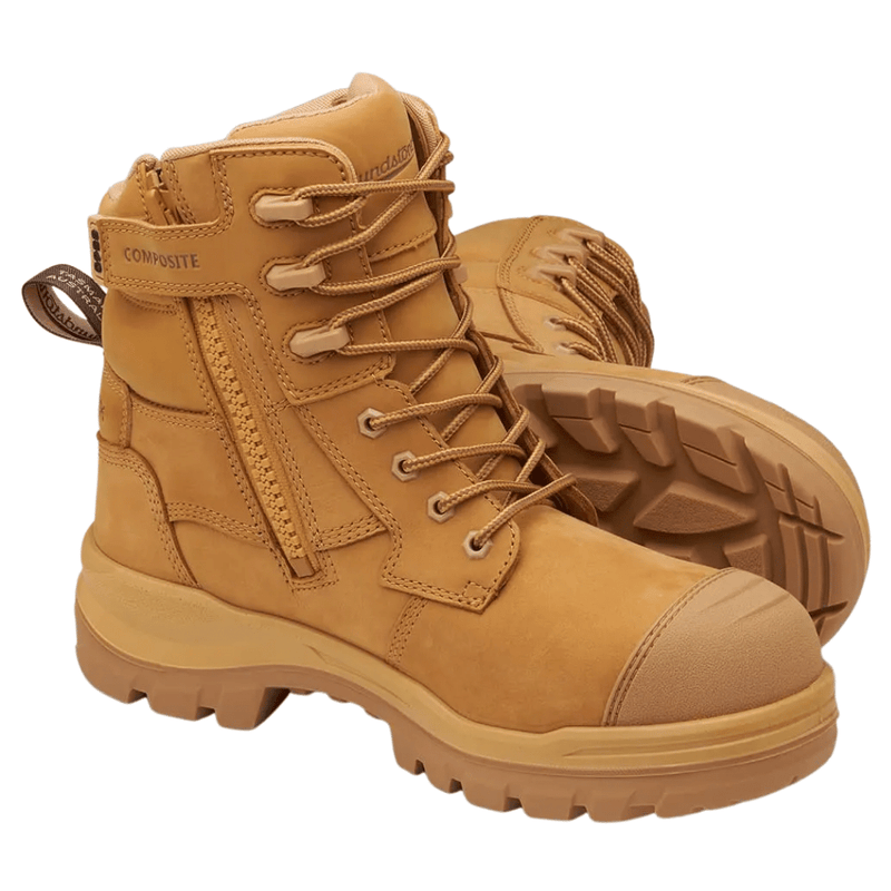 Blundstone 8560 Mens Rotoflex 150mm height Safety Boot - Wheat