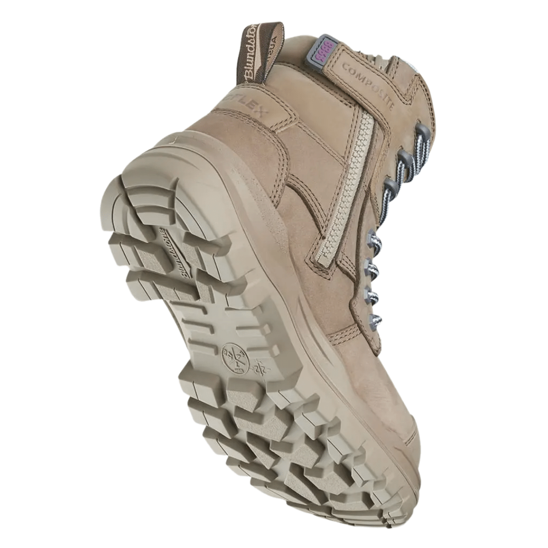 Blundstone 8863 Womens Rotoflex 150mm Safety Boot - Stone - B8863