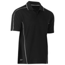 Bisley Mens Coolmesh Polo with Reflective Piping BK1425