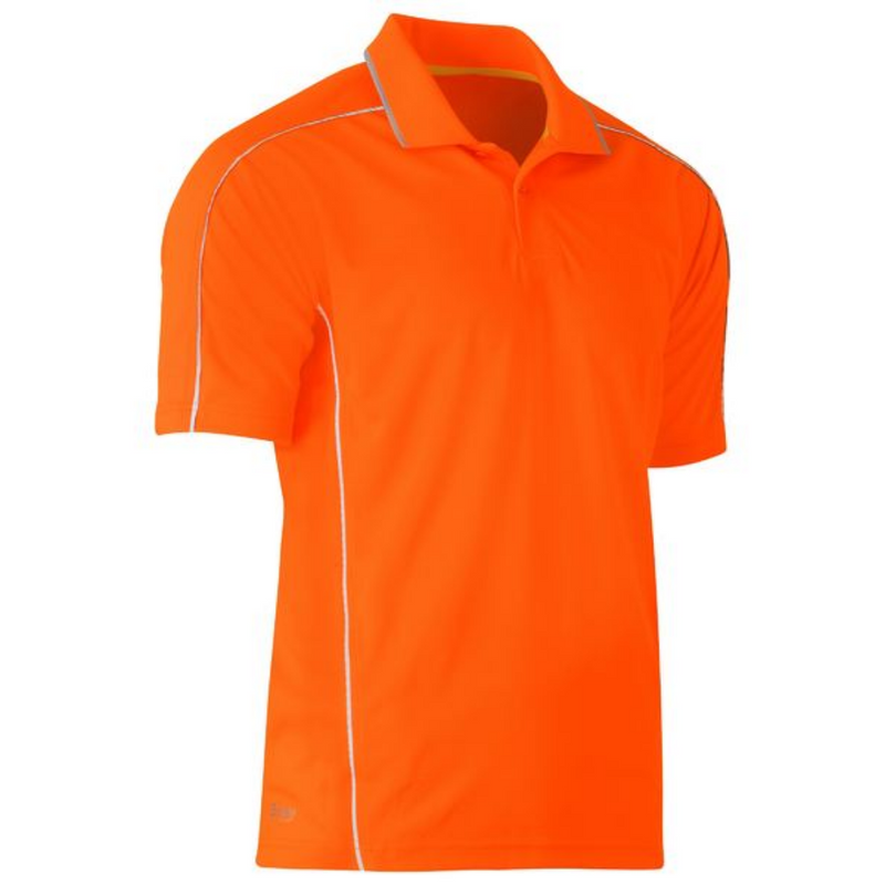 Bisley Mens Coolmesh Polo with Reflective Piping