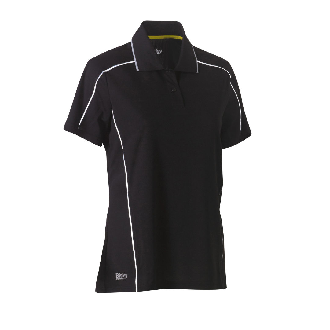 Bisley Women's Cool Mesh Polo with Reflective Piping BKL1425