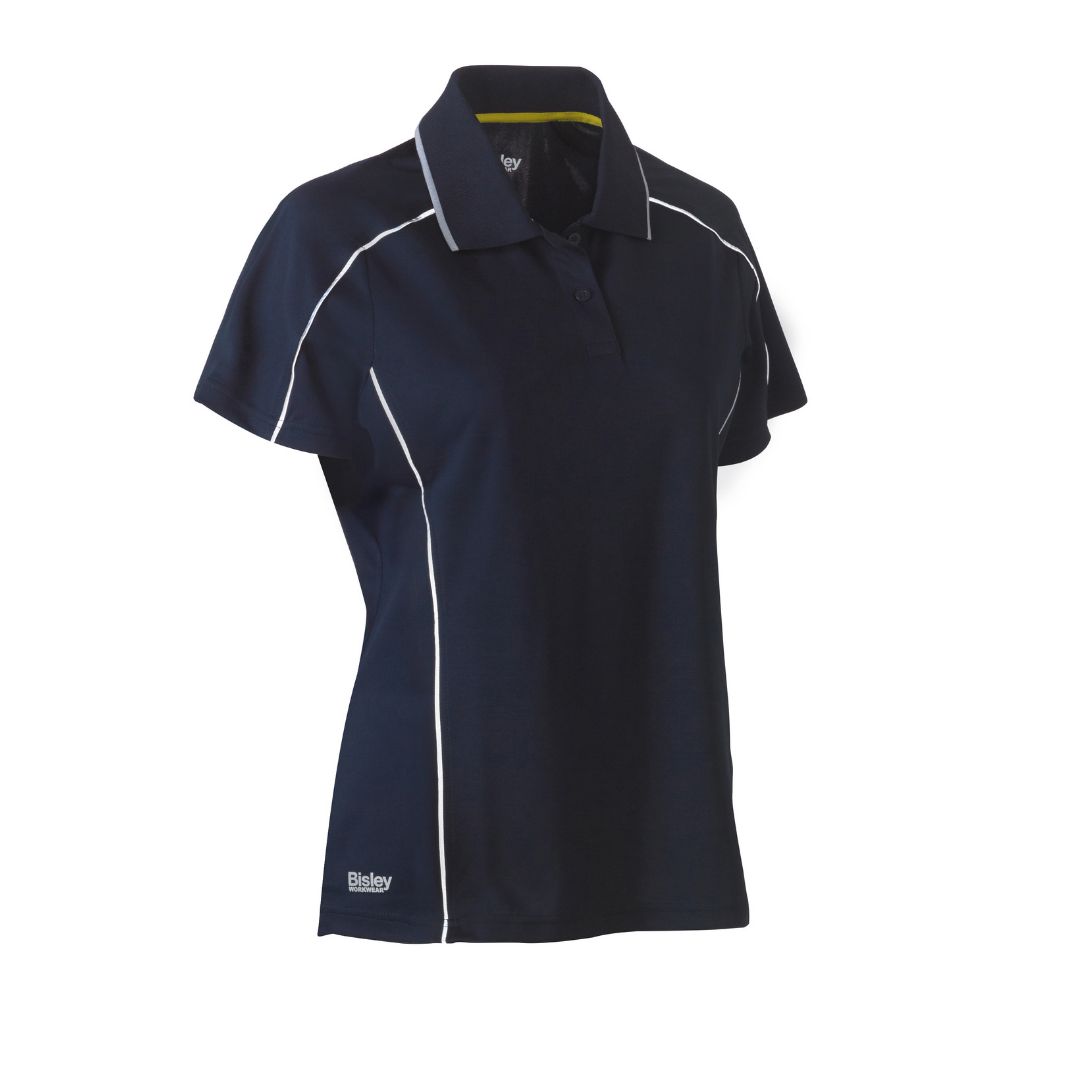 Bisley Women's Cool Mesh Polo with Reflective Piping BKL1425