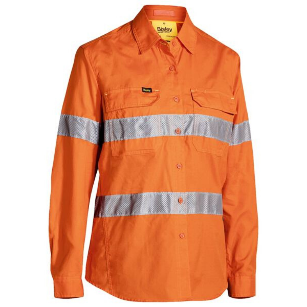 Bisley Womens Taped Hi-Vis X Airflow Ripstop Shirt BL6416T*