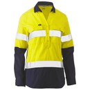 Bisley Womens Taped Hi-Vis Stretch V-Neck Shirt BLC6064T*