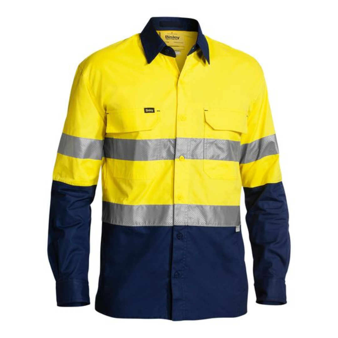 Bisley Men's X Airflow Taped Hi Vis RipStop Shirt BS6415T