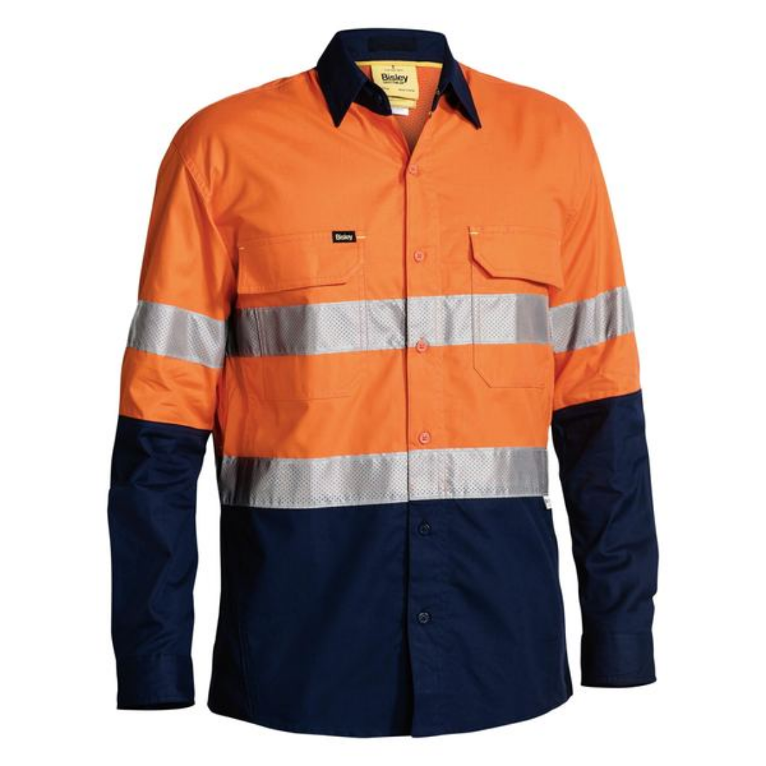 Bisley Men's X Airflow Taped Hi Vis RipStop Shirt BS6415T