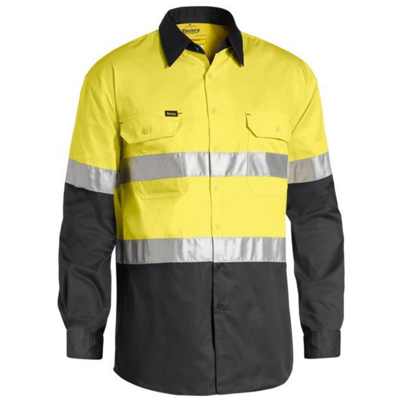 Taped Cool Long Sleeve HI Vis Shirt - BL6696T - Bisley Safetywear  Lightweight AU
