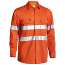 Bisley Mens Taped Hi Vis Cool Lightweight Drill Shirt BS6897