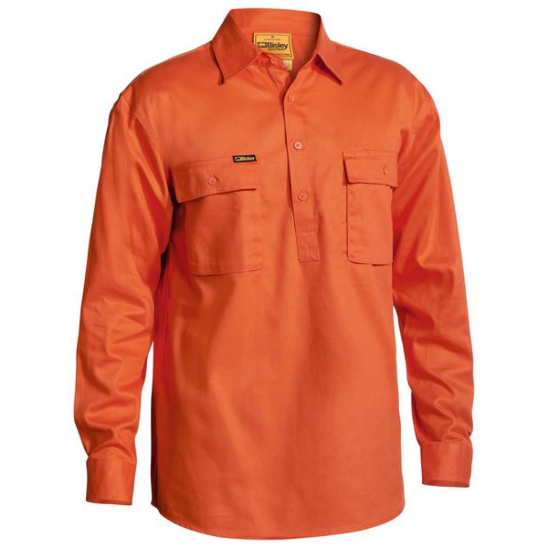 Bisley BSC6433 Men's Closed Front Cotton Drill Shirt