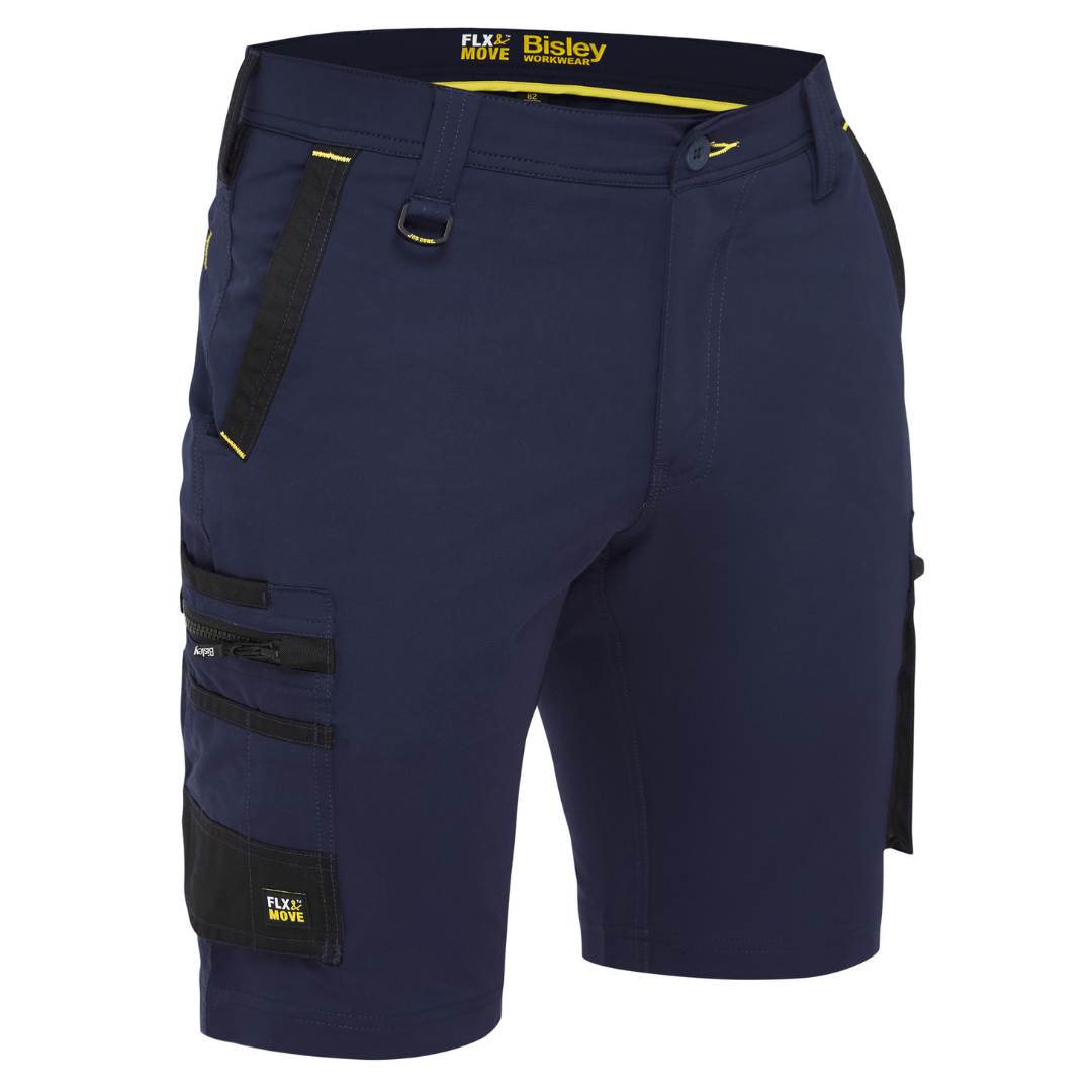 BSHC1332 Bisley Men's FLX & Move 4-Way Stretch Zip Cargo Short