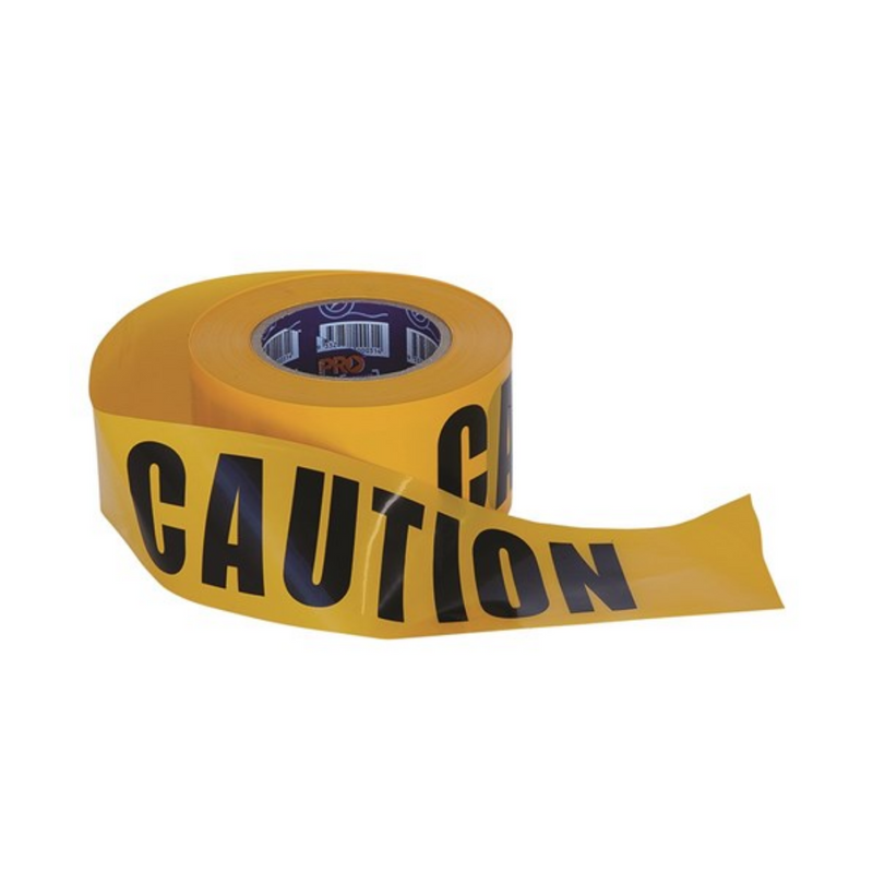 Yellow Caution Barricade Tape - 100m X 75mm