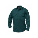 K04010 King Gee Men's L/Sleeve Open Front Cotton Drill Shirt