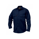 K04010 King Gee Men's L/Sleeve Open Front Cotton Drill Shirt