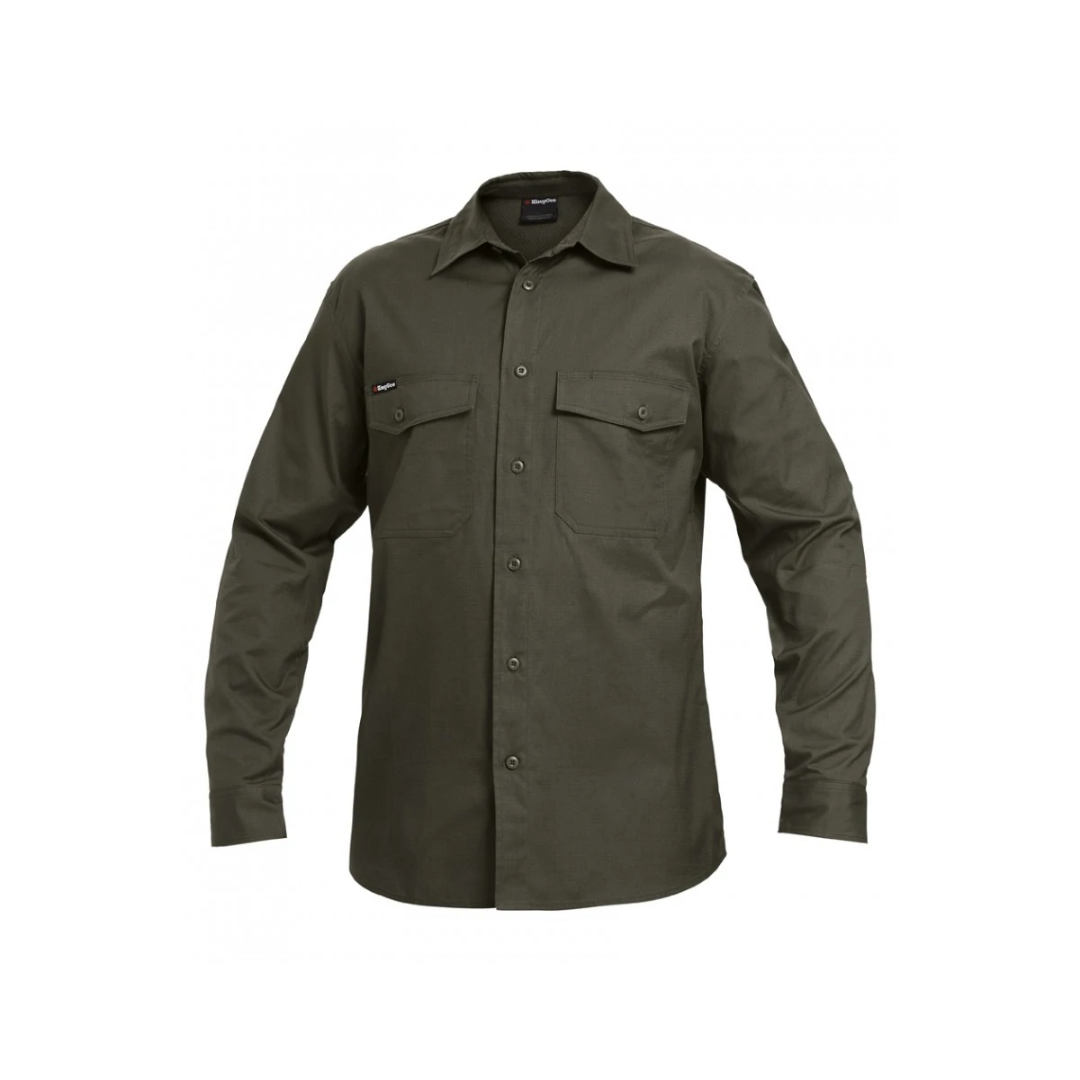 K14820 King Gee Men's WorkCool 2 Ripstop L/Sleeve shirt