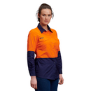 K44543 King Gee Workcool 2 Women's Hi Vis Spliced Shirt