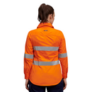 K44545 King Gee Women's Hi-Vis Taped Shirt