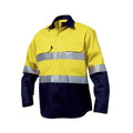 K54315 King Gee Men's Hi Vis Reflective Spliced Drill Shirt with Tape
