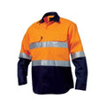 K54315 King Gee Men's Hi Vis Reflective Spliced Drill Shirt with Tape