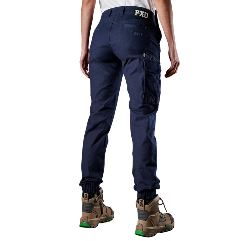 FXD WP-4W Work Pants Cargo Womens Size 8 L30 Slim Mid Rise Dark Blue