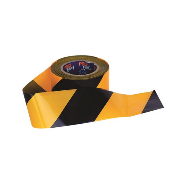 Yellow/Black Barricade Tape - 100m X 75mm