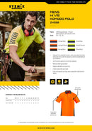 ZH320* Syzmik Men's Hi - Vis Komodo Work Polo