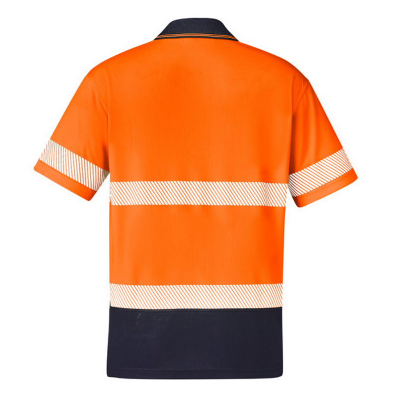 ZH535 Syzmik Men's Hi-Vis Segmented S/S Work Polo with Tape